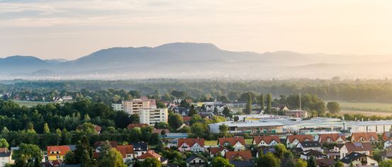 Cityscape, Urban, Neighborhood, City, Landscape, Outdoors, Sky, Scenery, Tree, Vegetation