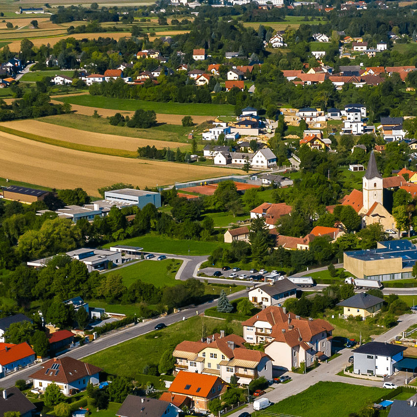 Image contains, Outdoors, Building, Neighborhood, Nature, Cityscape, Countryside, Suburb, Aerial View, Road