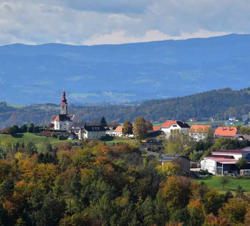 Image contains, Outdoors, Nature, Countryside, Rural, Village, Tree, Vegetation, Woodland, Building, Aerial View