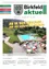 Eine Seite aus der Gemeindezeitschrift 'aktuell' von Birkfeld, Österreich, mit einer Werbung für das Birkfeld Freibad, einem Schwimmbadbereich mit mehreren Schwimmbecken, einer Rutsche und Außensitzen für Besucher.