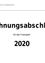 Jahresabschluss der Gemeinde Bad Schallerbach für das Geschäftsjahr 2020, mit dem Logo der Gemeinde in der oberen linken Ecke.