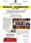 Ein Flyer mit dem Titel 'Burger-Information' zeigt ein Gruppenfoto von Personen in formeller Kleidung, wahrscheinlich Gemeindebeamte, und ein Gebäude. Der Text enthält Informationen über den gewählten Gemeinderat für 2025-2030 und einen Hinweis auf die jährliche Überprüfung der Feuerlöscher durch die Feuerwehr.