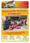 Plakat für die Frühjahrsputzaktion der Gemeinde, mit einer Gruppe von Kindern, Lehrern und Freiwilligen, die weggeworfene Müllsäcke sammeln. Das Plakat enthält Text in deutscher Sprache.