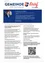 Poster mit einem Bild eines Mannes, Text und Logo für Ober-Grafendorf. Es heißt 'Start des Regenwasserplans in der Marktgemeinde Ober-Grafendorf', 'Wissenschaftliche Unterstützung' und enthält einen QR-Code.