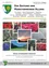 Das Bild ist ein Plakat, das einen Sommer in Alland bewirbt und verschiedene landschaftliche Fotos sowie einen Gruß des Bürgermeisters und der lokalen Beamten enthält. Der Text umfasst eine Liste der Gemeinden und einen Wunsch für einen erholsamen Sommer.