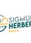 Das Logo von 'Sigmund Herberg' zeigt ein Haus-Symbol, die Worte 'Mein Herberg' und 'Bildung' in Gelb, auf weißem Hintergrund.