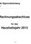 Gemeinde Sigmundsherberg Bezirk Horn, Niederösterreich. Fläche: 1.666 Quadratmeter. Rechnungsabschluss für das Haushaltsjahr 2013. Seite 1.