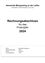 Ein Dokument mit dem Titel 'Rechnungsabschluss' für das Finanzjahr 2024 von Gemeinde Wimpasing an der Leitha. Es enthält Details wie Gemeindekennziffer 10318, Fläche 792,00 Hektar und Einwohneranzahl 1.737. Das Dokument befindet sich in der Hauptstraße 8, 2485 Wimpasing an der Leitha.