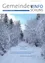 Das Titelbild von Schlinings zeigt einen verschneiten Waldweg bei blauem Himmel. Der Text lautet 'Zeit zu schweigen, zu lauschen, in sich zu gehen.' Der Header oben auf dem Bild besagt 'SCHLINS Ausgabe 4/2018 - Dezember 2018.'