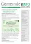 Plakat mit Informationen über Blumenwiesen in der Gemeinde Schins. Zwei Bereiche sind für die Veranstaltung vorbereitet, einer für Bienen, Schmetterlinge und Co. und der andere für Elstern. Der Flyer erklärt die Bedeutung von Wildblumenwiesen für Bienen und andere Insekten.