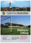 Die Titelseite einer deutschen Zeitschrift mit dem Namen 'Feldkirchener Nachrichten' zeigt eine Einladung zur Eröffnung einer neuen Sportanlage. Der Hintergrund zeigt ein Fußballfeld mit einem Tornetz und ein modernes Gebäude.