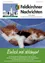 Katzen und eine Maus entspannen sich in einer Hängematte vor einem blauen Himmel. Der Text Einfach mal abhängen! ist in Deutsch geschrieben.
