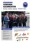 Ein Gemeinde-Newsletter mit einem Bild von uniformierten Beamten und Bürgern. Themen sind eine neue Dienstvereinbarung, ein kostenloser Test für Zeckenerkrankungen und kostenlose Sommeraktivitäten für Kinder. Die Eröffnung eines neuen Feuerwehrhauses wird hervorgehoben.