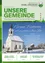 Ein Informationsblatt der Marktgemeinde Dobl-Zwaring, das eine mit Schnee bedeckte Kirche zeigt und frohe Weihnachten und ein gesundes Neues Jahr wünscht.