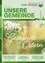 Ein Plakat für eine Gemeinde in Dobl-Zwaring, mit einem Blumendesign und Text auf Deutsch, der ein frohes Ostern wünscht. Der Text wurde von der Bürgermeisterin Waldtraut Wach an die Gemeindevertreter und Einwohner geschrieben.