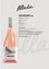 A bottle of Frizzante Rose wine, chilled in stainless steel. After 12 days, it was filtered. Served at 6-8 °C, it's ideal for any event.