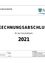 Das Bild zeigt ein Finanzdokument mit dem Titel 'RECHNUNGSABSCHLUSS' für das Haushaltsjahr 2021. Es enthält Angaben wie Fläche von 77,50 km², die Nummer 21002, ein Datum 31.10.2019 und einen Wert 14.290. Oben ist auch ein Logo für 'Feldkirchen'.