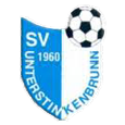 Ein blau-weißer Schild mit einem Fußball zeigt das Logo von SV Unterstin. Das Jahr 1960 ist prominent angebracht.