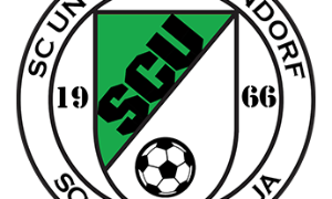 Das Logo des Fußballvereins SC Unterpullendorf zeigt einen Fußball mit der Nummer 1966 in einem Kreis. Der Text 'SC DOLNJA PULJA' steht unter dem Ball, und die Nummer 66 befindet sich auf der rechten Seite.