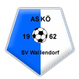 Ein Fußballabzeichen mit dem Text ASKO und den Zahlen 19 und 62 sowie einem Fußball in der Mitte. Darunter steht SV Wallendorf.