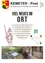 Plakat, das verschiedene neue Entwicklungen in einer Stadt bewirbt. Zu den Projekten gehören neue Gewerbegebiete, Ausstattung von Volksschule und Kindergarten, ein Wanderweg, Teststraße, Friedhofsrenovierung, Kriegerdenkmalrenovierung und ein Radweg.