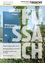 Ein blaues Schild heißt Besucher in Fussach willkommen. Es zeigt die Worte 'Weniger Schulden, mehr Zukunft' und hebt Initiativen wie 'Hochwasserschutz im Rheindelta' und 'Generalsanierung der alten Turnhalle' hervor.