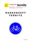 Eine weiße Seite mit dem Text 'RADKONZEPT TERNITZ' oben, einem Logo oben links, einem blauen Fahrradsymbol und Kontaktinformationen.