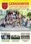 Eine Gemeindezeitung mit dem Titel 'Gemeindeblat' zeigt ein Bild von Erwachsenen und Kindern. Die Schlagzeile lautet 'Vorzeigekindergarten eroffnet'. Die Zeitung kommt aus der Gemeinde Gersdorff.