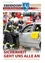 Feuerwehrleute in Schutzkleidung arbeiten an einem beschädigten Auto. Im Hintergrund beobachtet eine Menschenmenge den Vorfall. Ein Feuerwehrwagen ist sichtbar, und die Szene wird in der offiziellen Veröffentlichung der Marktgemeinde Eberndorf festgehalten.