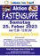 Werbung für die Fastensuppe-Aktion am 25. Februar 2023 von 11:00 bis 13:00 Uhr. Orte sind Eisenberg, D.-Schutzen, Holl, Edlitz und St. Kathrein. Kontaktnummern angegeben.