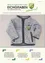 Eine Werbung für eine graue Fleecejacke mit Logo und dem Text 'I bin A' auf der Vorderseite. Die Jacke hat einen lila Reißverschluss und ein grünes Blattlogo.