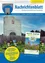 Ein Plakat zeigt einen Burgturm mit der Aufschrift 2072, einen Garten mit einem Prospekt mit dem Titel 'NATUR und GARTEN Blumenwiese' und zwei Hasenfiguren.