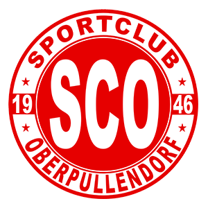 A red circular emblem with white text. The words 'SPORTCLUB' and 'OBERPULLENDORF' are written in an arch around the edge. 'SCO' is written in bold white letters in the center. Stars are placed around the circle.