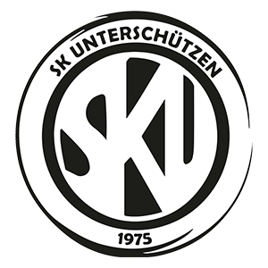 Ein kreisförmiges Logo mit dem Text SK UNTERSCHUTZEN in der Mitte, mit einem stilisierten Buchstaben K und dem Jahr 1975 unten. Das Logo ist in Schwarz und Weiß.