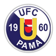 Das Logo von UFC PAMA zeigt einen blauen Kreis mit den Zahlen 19 und 60 oben und unten. Das UFC-Emblem ist in Gelb und Rot auf weißem Hintergrund zentral platziert.