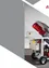 Industriemaschine auf Rädern mit rotem Motor und 'MALTECH MIXY'-Marke. Sie steht auf einem grauen Hintergrund mit einem weißen Dreiecksmuster.