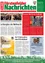 A German newspaper featuring a headline about a new business owner for a town square, accompanied by images of people and a map. Another section discusses a workshop related to social work and its upcoming event.