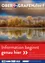 Plakat für den Winter 2019 der Marktgemeinde. Es zeigt eine ruhige Winterlandschaft mit Bäumen, die sich im Wasser spiegeln. Der Text lautet 'Information beginnt genau hier' mit einem Pfeil nach rechts.