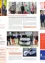 Werbung für eine deutsche Berufsschule. Zwei Männer in Uniform stehen neben einem Mercedes-Fahrzeug. Der Artikel erklärt den Prozess der Schulanmeldung und erwähnt die Partnerschaft der Schule mit einem Unternehmen. Die Schule bietet verschiedene Kurse an und hat ein neues Elektrofahrzeug.