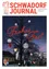 Zeitschriftencover für Frohes Fest, mit beleuchteten Ornamenten an einem Baum unter einem Nachthimmel, mit einem Haus und Mond im Hintergrund.