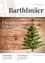 Die Titelseite einer Gemeindezeitschrift zeigt einen kleinen Weihnachtsbaum mit dem Titel 'Christbaum der Erkenntnisse'. Der Hintergrund ist hölzern, und es steht die Phrase 'Warum wir mit einem Stück Wald Weihnachten feiern'. Der Text 'Bezirkshauptfrau' und 'Internistenehepaaar' ist zu sehen.
