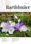 Titelseite einer Zeitschrift mit dem Namen 'Barthlmaer', die eine lebhafte Anordnung von lila und weißen Blumen und Schneeglöckchen auf einem moosigen Hintergrund zeigt. Der Text lautet 'Die Natur erwacht' (Die Natur erwacht).