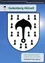 Ein schwarz-weißer Schild mit einer zentralen schwarzen Schirm-artigen Form, umgeben von kleineren schwarzen Formen, die Ähren oder Lilien ähneln.