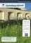 Eine Außenwerbung zeigt ein Gebäude mit Bögen und einem QR-Code auf der rechten Seite. Der Text lautet 'Installiere die CITIES-APP!' und lädt ein, den QR-Code zu scannen, um die App zu installieren.