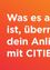 Ein rotes Plakat mit einem QR-Code und weißem Text, der lautet: 'Was es auch ist, übermittele deine Anträge mit CITIES.'