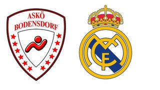 Zwei Teamlogos auf weißem Hintergrund. Linkes Logo: Roter Text 'ASKO BODENSDORF' auf einem Schild mit roten Sternen. Rechtes Logo: Gelber Kreis mit Krone, 'F' und blauem 'E'.