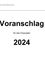 Ein Dokument der Gemeinde Bad Schallerbach mit dem Titel 'Vorschlag' für das Finanzjahr 2024 zeigt ein Logo mit 'S' und 'BA' oben. Die Dokumentennummer ist 1.