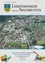 Luftaufnahme einer Stadt mit vielen Gebäuden und Häusern, Grünflächen und einer breiten Straße. Veröffentlicht im März 2014, Nr. 110.