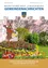 Ein Plakat mit 'Gemeindenachrichten' oben. Es zeigt einen Cartoon-Hasen, der einen Korb mit Ostereiern hält, vor einem Gebäude und einem bunten Garten.