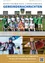 Eine Collage von Bildern zeigt ein Mannschaftsfoto und zwei Einzelbilder. Das Mannschaftsfoto zeigt eine Gruppe von Männern in Sportuniformen. Darunter sind zwei Personen zu sehen: eine Skifahrerin und ein Mädchen, das ein Akkordeon spielt.